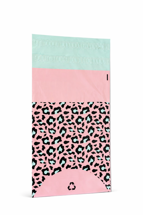 Leopard Print Mailing Bags | Small | 26x40cm | Pack of 20 | Recycled Plastic