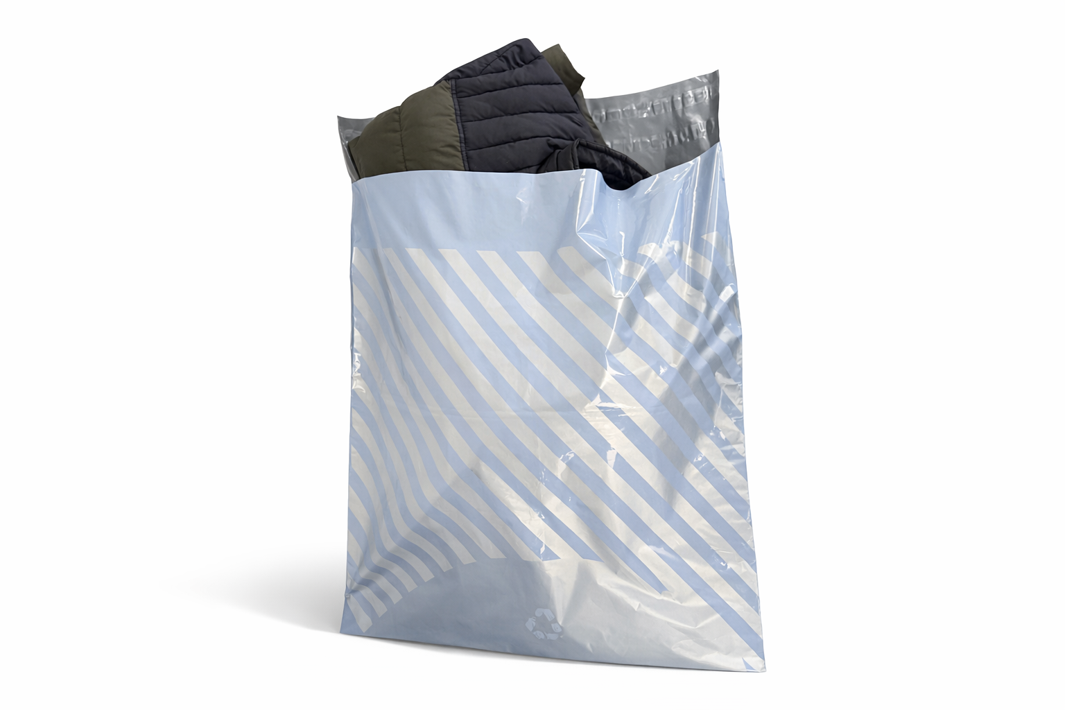 Stripe Mailing Bags | Large | 58x70cm | Pack of 20 | Recycled Plastic
