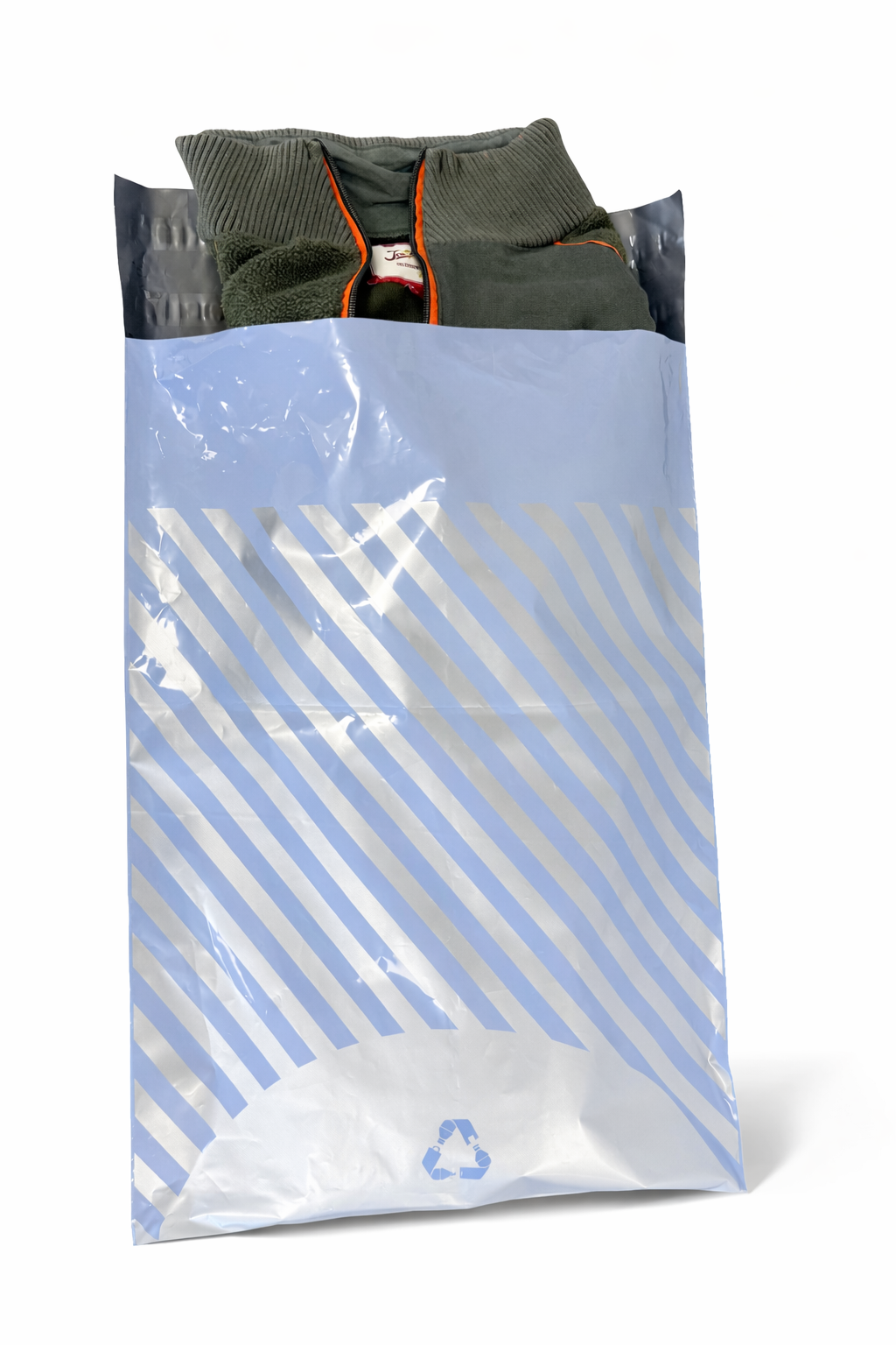 Stripe Mailing Bags | Medium | 39x54cm | Pack of 20 | Recycled Plastic