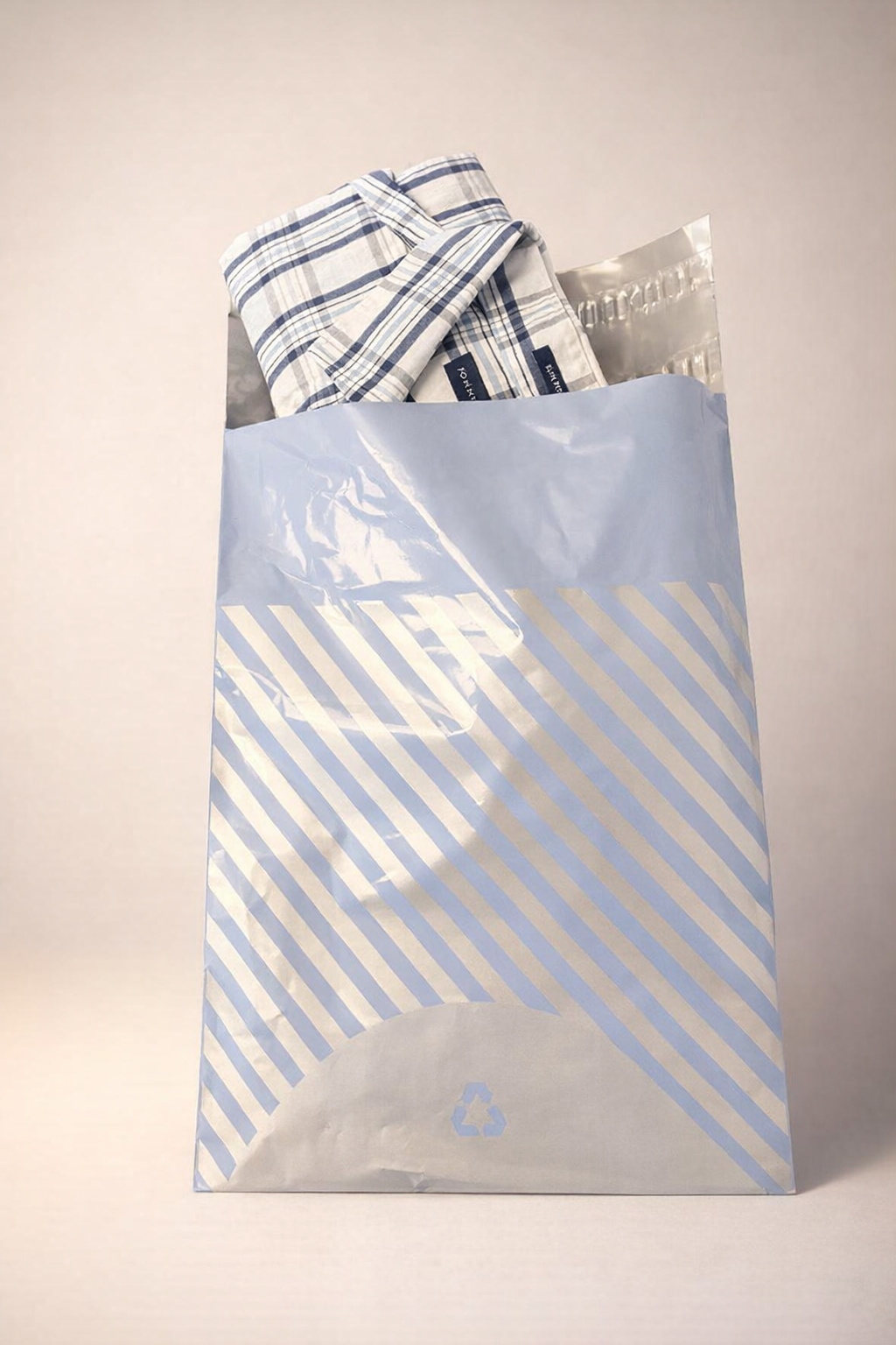 Stripe Mailing Bags | Small | 26x40cm | Pack of 20 | Recycled Plastic